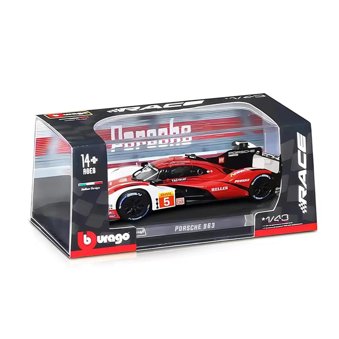Bburago 1/43 - Porsche 963 2024 Racing Collection | Champion Le Mans 24h of Daytona