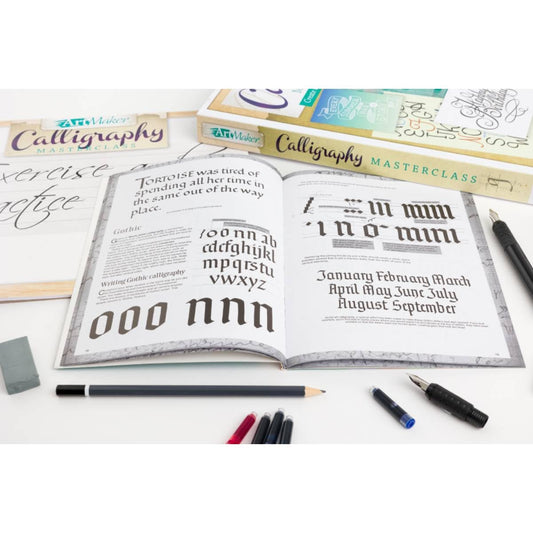Hinkler Art Maker Calligraphy Masterclass Kit,Ink Color: Black