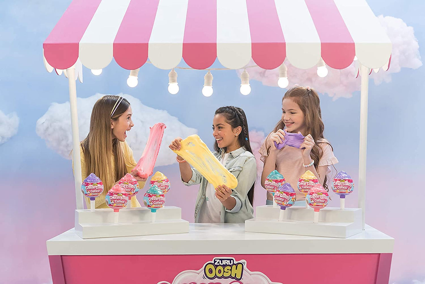 ZURU Oosh Bubble Gum Scented Fluffy, Soft and Stretchy Slime, Non-Stick Cotton Candy Slime for Kids - Assorted