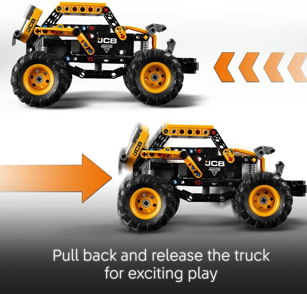 LEGO Technic Monster Jam DIGatron Pull-Back Truck Toy - Vehicle Building Set for 7+ Year Old Boys & Girls Who Love Creative Play - Gift Idea 42199