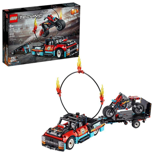 LEGO 42106 Technic Stunt Show Truck & Bike Set – 610 Pieces
