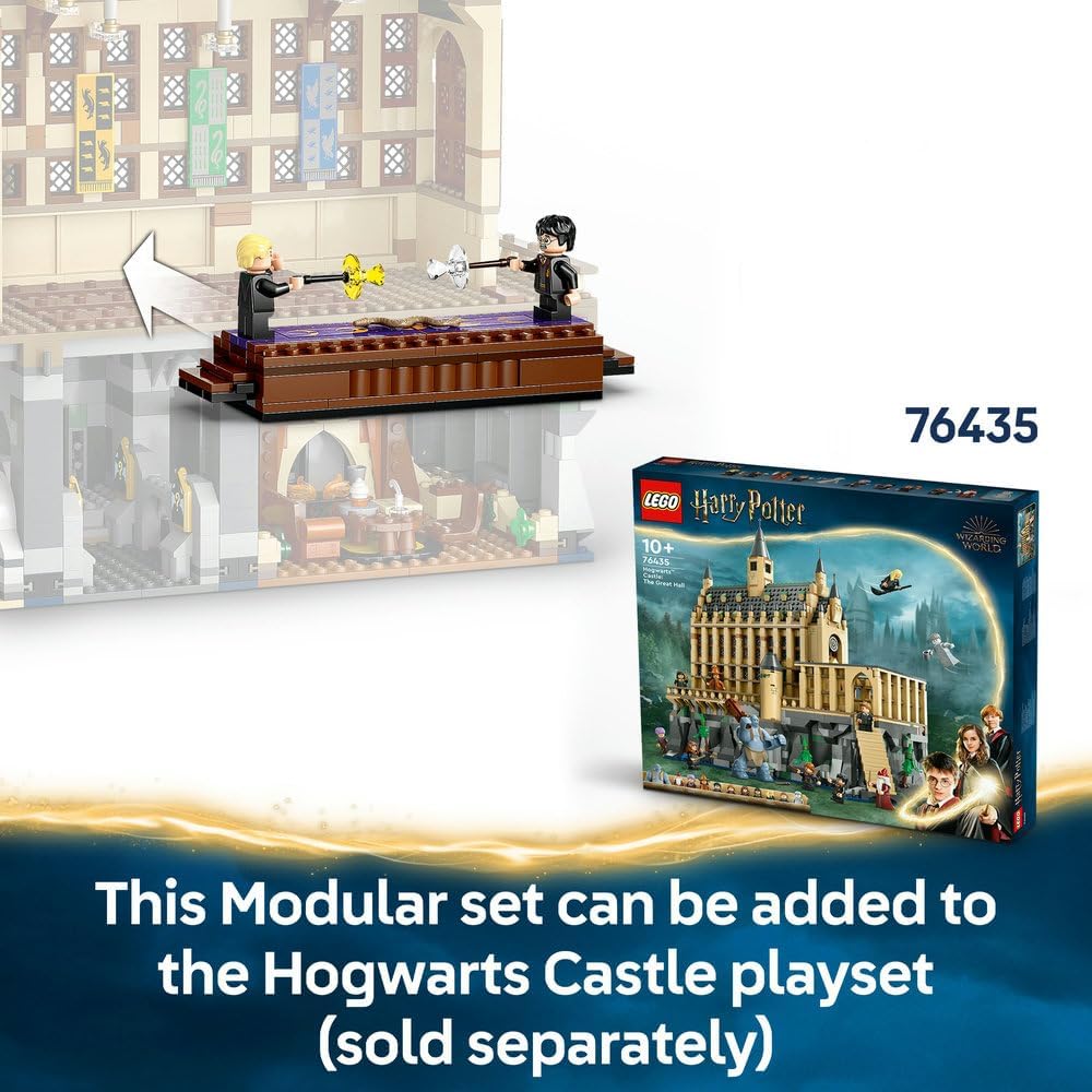 LEGO Harry Potter Hogwarts Castle: Duelling Club Playset with 4 Collectible Minifigures incl. Draco Malfoy & Severus Snape, Role Play Toy with Toppling Function for 8+ Year Old Boys & Girls 76441