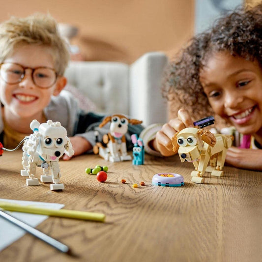 LEGO 31137 Creator Adorable Dogs building set with 475 pieces, featuring dog models