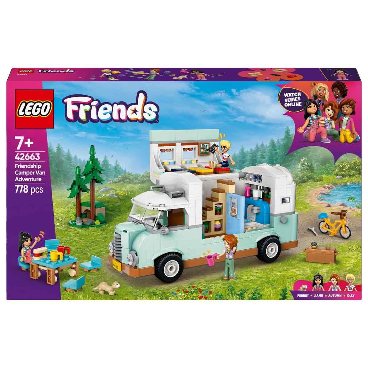LEGO Friends Friendship Camper Van Adventure Role-Play Building Set 42663 Building Blocks Toys for 7+ Gift for Boys and Girls