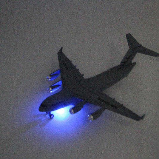 ChiLBit 1:400 Scale Heavy-Duty Military Cargo Aircraft Model – Die-Cast Transport Jet Collectible (C17 Type), Grey