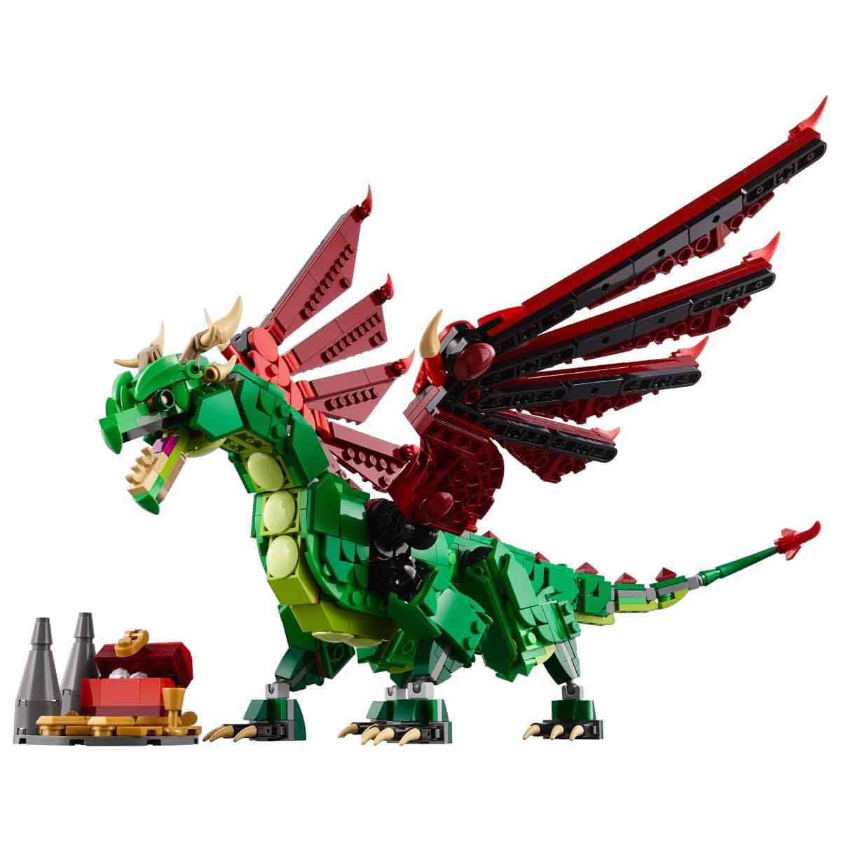 LEGO Creator 3in1 Medieval Dragon Creature Toy Playset 31161 Building Blocks Toys for 9+ Gift for Boys and Girls
