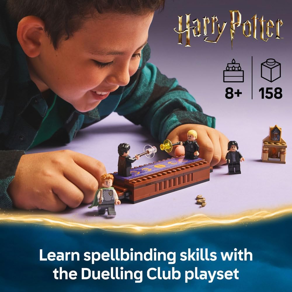 LEGO Harry Potter Hogwarts Castle: Duelling Club Playset with 4 Collectible Minifigures incl. Draco Malfoy & Severus Snape, Role Play Toy with Toppling Function for 8+ Year Old Boys & Girls 76441