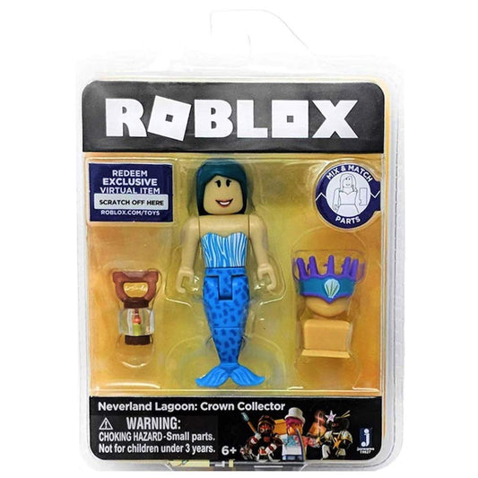 Roblox Gold Collection Neverland Lagoon: Crown Collector Mermaid Single Figure Pack with Exclusive Virtual Item