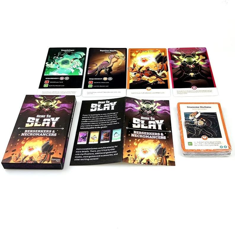 Here to Slay Berserker & Necromancer Expansion Board Game