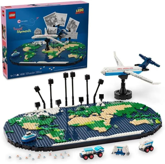 LEGO 41838 Travel Moments World Map Building Set (1231 Pieces)