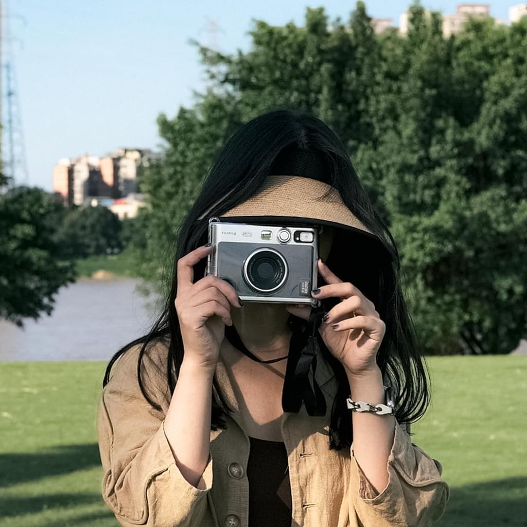 Crystal Clear Protective Case for Fujifilm Instax Mini Evo – Sleek Transparent PC Shell with Attachable Loop