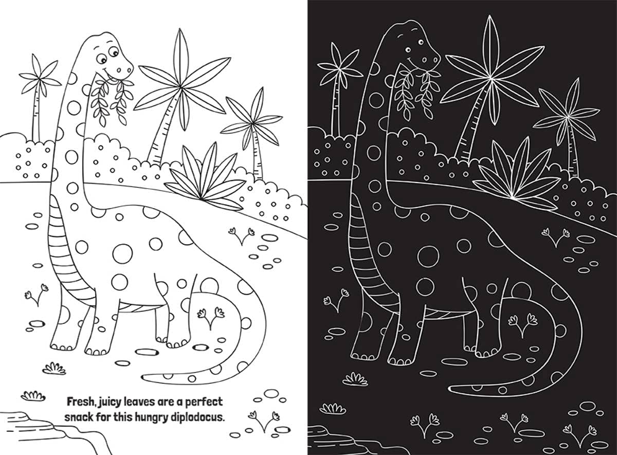 Dinosaurs: Scratch Art by Bookoli