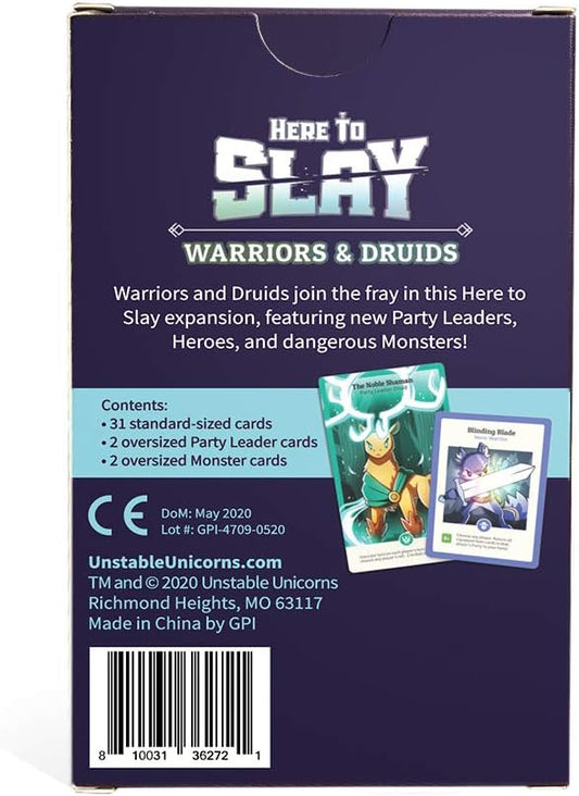 Here to Slay Warriors & Druids Expansion Pack Board Game