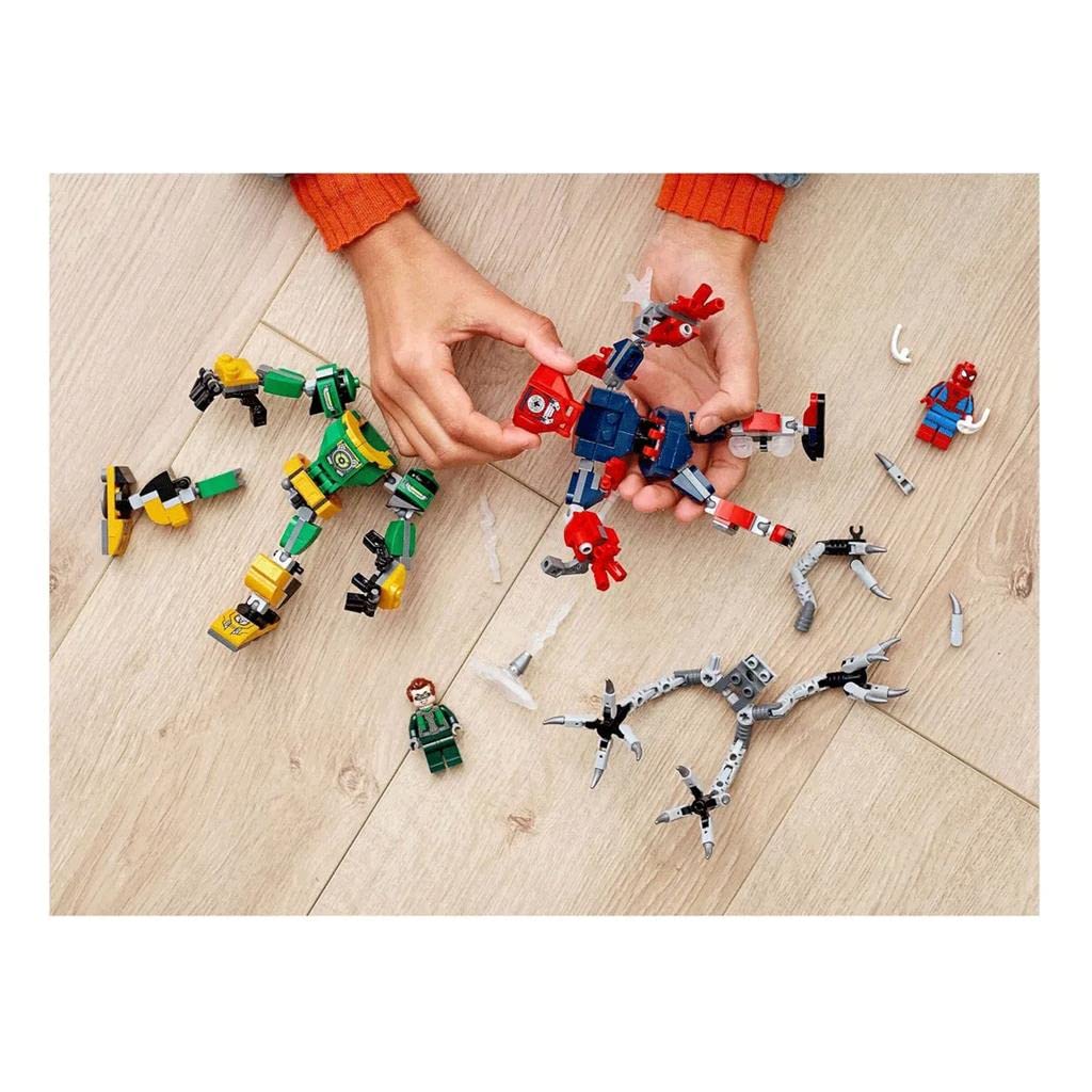 LEGO Marvel SpiderMan & Doctor Octopus Mech Battle 76198 Building Toy (305 Pieces, Multicolor)