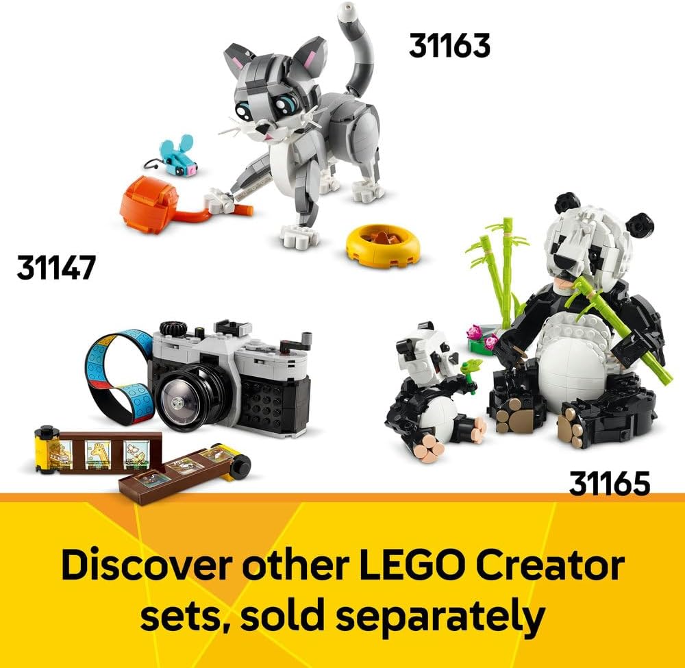LEGO Creator 3in1 Typewriter with Flowers Toy - Transforms into a Keytar Model or a Flowerpot with Pen & Notebook - Building Set for 8+ Year Old Girls & Boys - Creative Birthday Gift - 31169