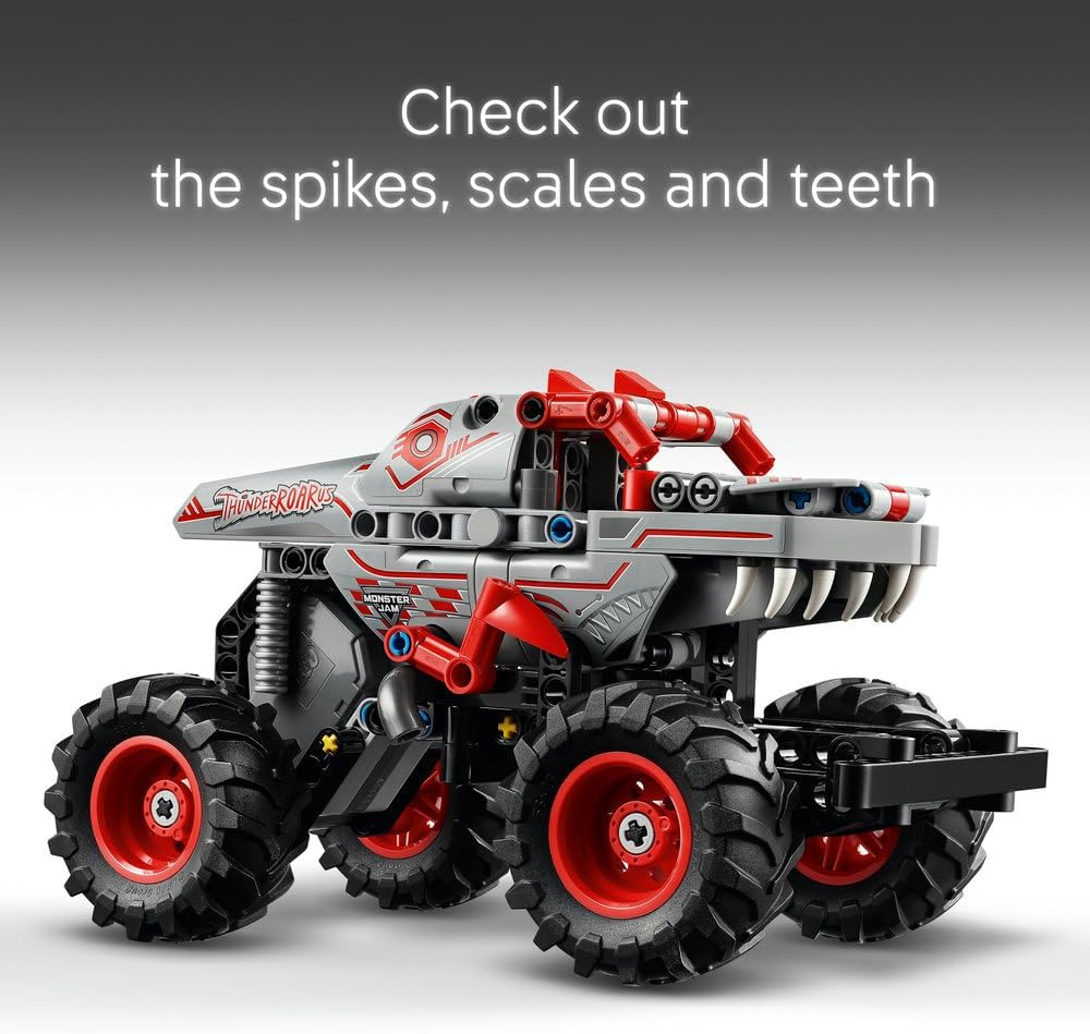 LEGO Technic Monster Jam ThunderROARus Pull-Back Truck Toy - Vehicle Building Set for 7+ Year Old Boys & Girls Who Love Creative Play - Gift Idea 42200
