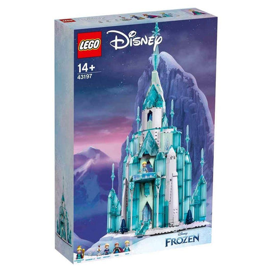 LEGO 43197 Disney Princess Palacio de Hielo featuring Elsa’s Ice Castle with Frozen characters and shimmering details