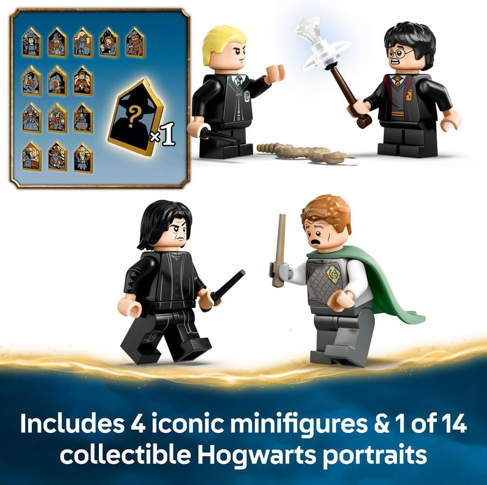 LEGO Harry Potter Hogwarts Castle: Duelling Club Playset with 4 Collectible Minifigures incl. Draco Malfoy & Severus Snape, Role Play Toy with Toppling Function for 8+ Year Old Boys & Girls 76441