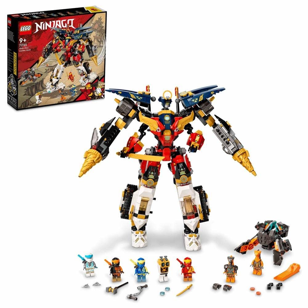 LEGO NINJAGO 71765 Ninja Ultra Combo Mech playset with vehicles and minifigures