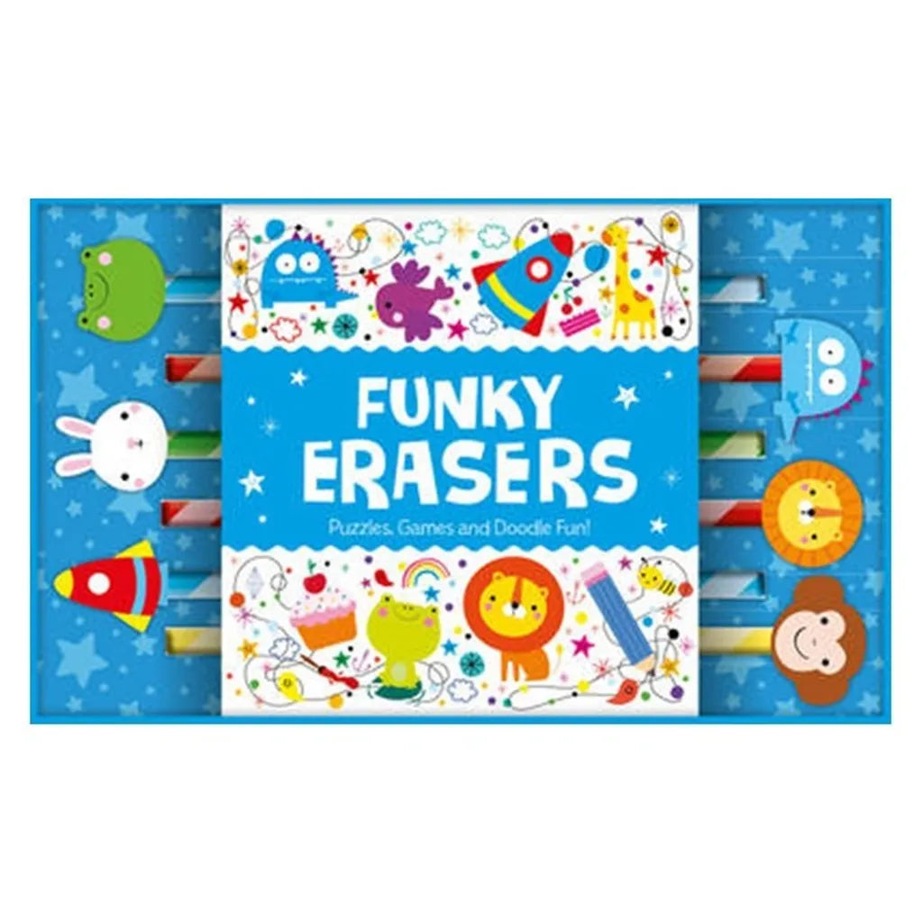 Pencil Toppers. Funky Erasers Puzzles, Games And Doodling Fun!