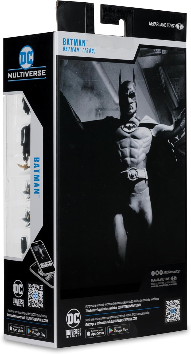 McFarlane Toys – DC Multiverse Batman (1989 Movie) 7" Action Figure – 22 Points of Articulation, Accessories Included