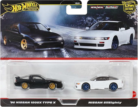 Hot Wheels Premium Car Culture 1996 Nissan 180SX Type X & Nissan SilEighty