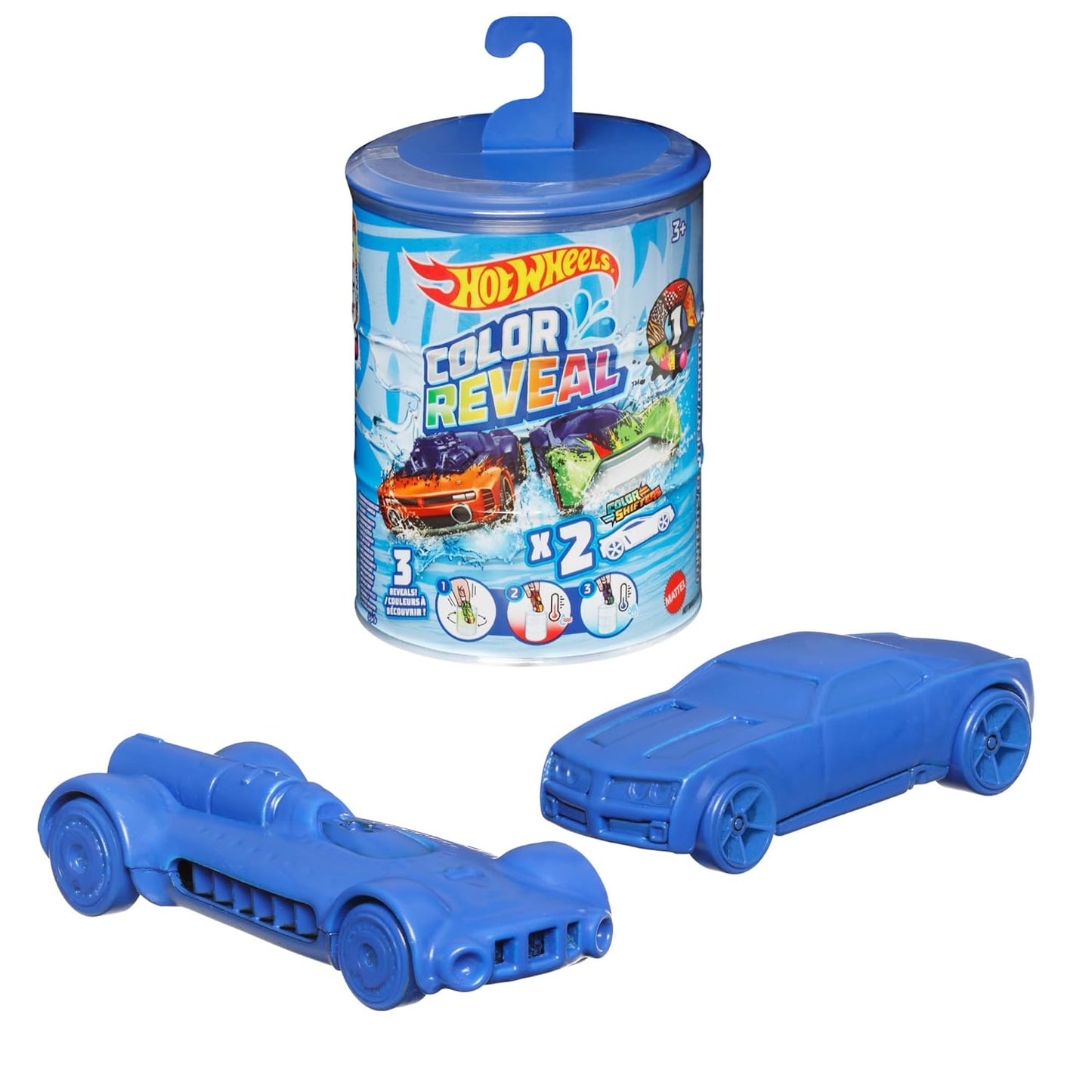 Hot Wheels Color Reveal 2 Pack of 1:64 Scale Vehicles with Surprise Reveal & Repeat Color-Change; Transform Deco with Hot & Ice Cold Water, Surprise...