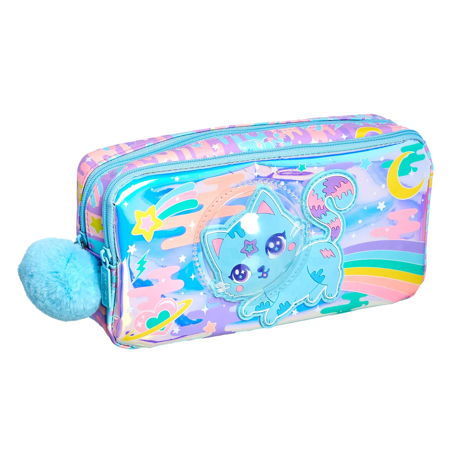 Smiggle Space Cat pencil case pouch – fun and cosmic school accessory for kids

