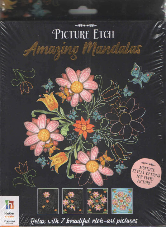 Picture Etch Amazing Mandalas : Relax with 7 beautiful etch- art pictures Unknown Binding