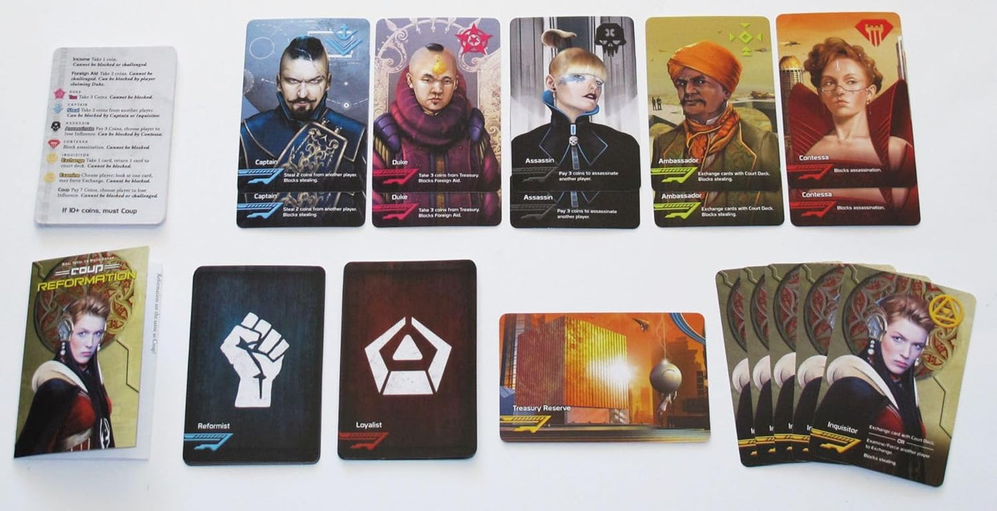 Coup Reformation Indie Board Game