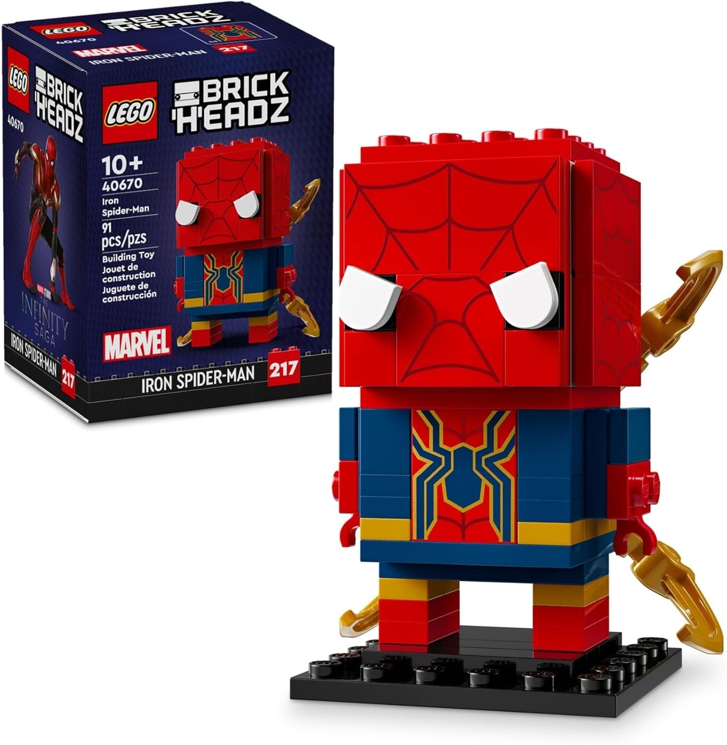 Lego 40670 BrickHeadz Iron Spider-Man (91 Pieces)