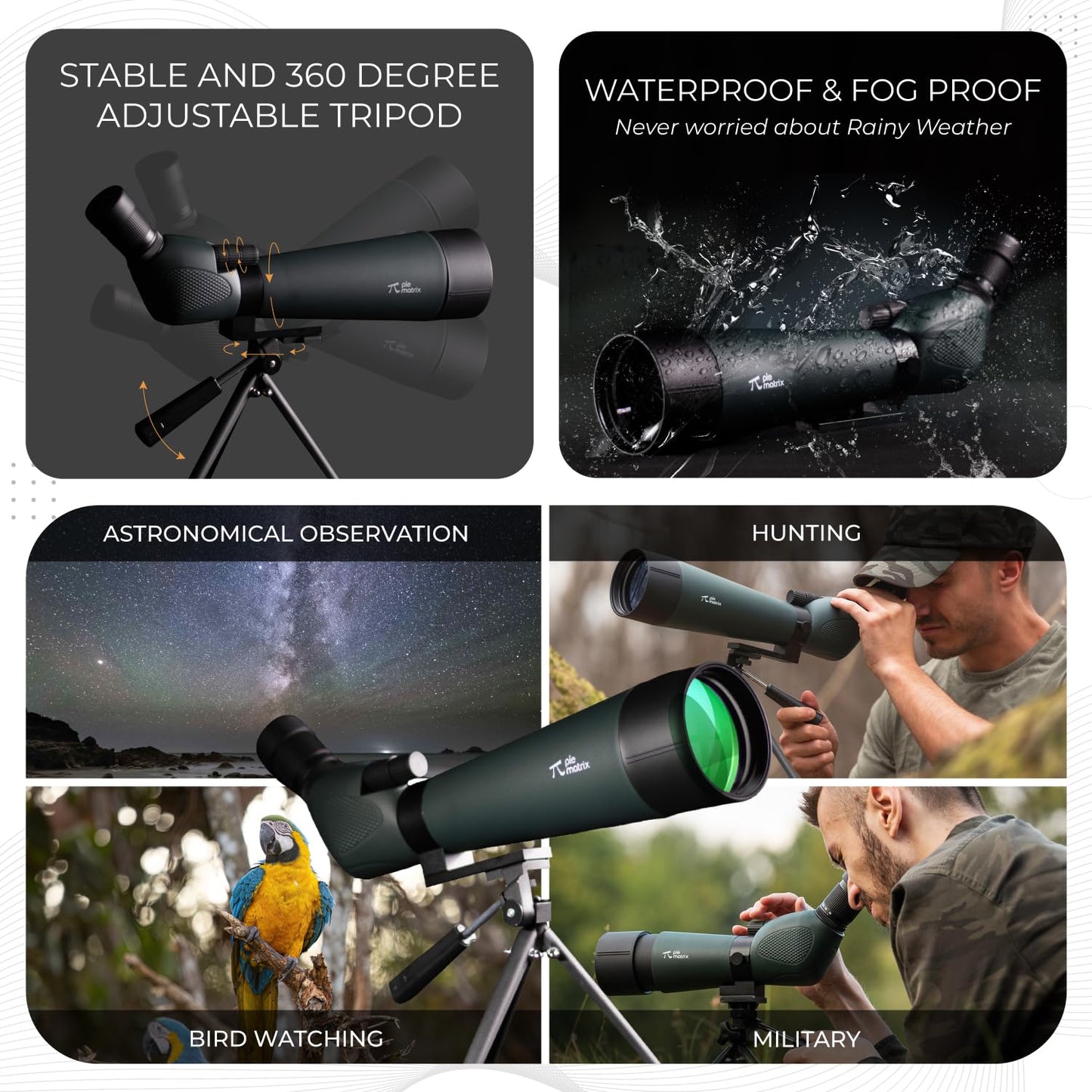 Sight Master 20-60x80 HD Spotting Scope – Zoom, Shoot & Explore Nature in Ultra Clarity