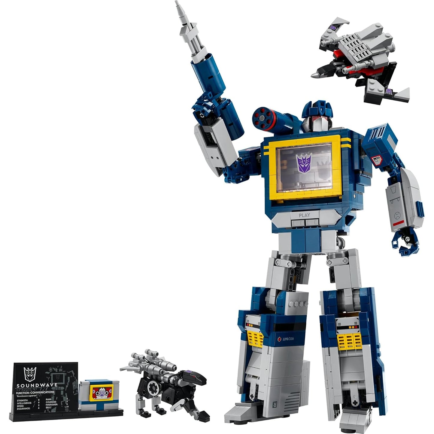 LEGO Icons 10358 Transformers: Soundwave Building Set – 1505 Pieces, Transforming Robot & Cassette Player Model 1505 Piece