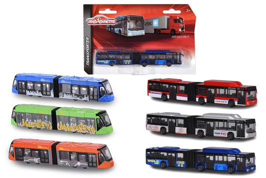 Majorette Man City Bus & Siemens Avenio Tram – Perfect for Young Collectors!
