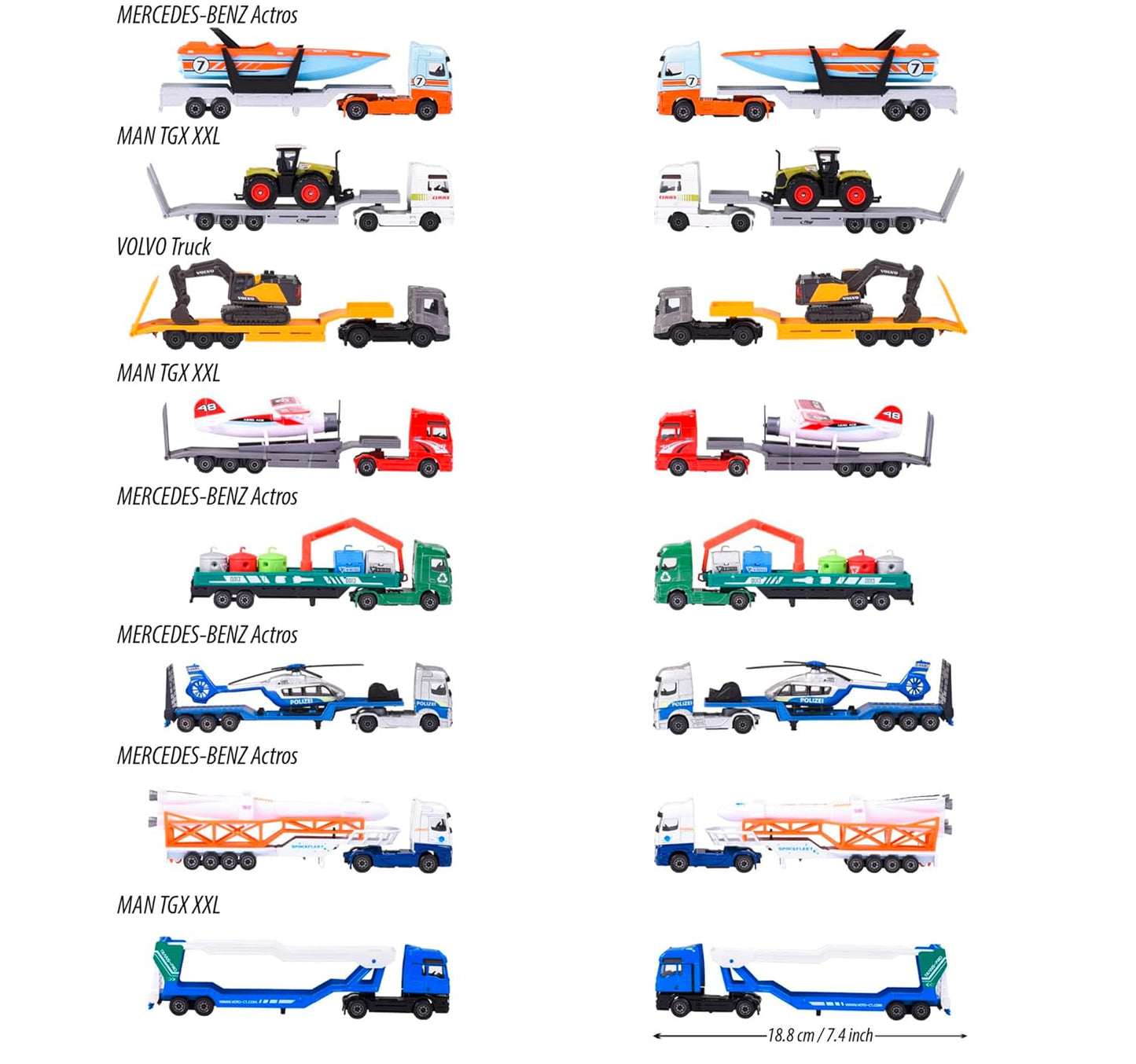 Majorette Transporter Trucks Single Pack – Multicolor Die-Cast Vehicle Set
