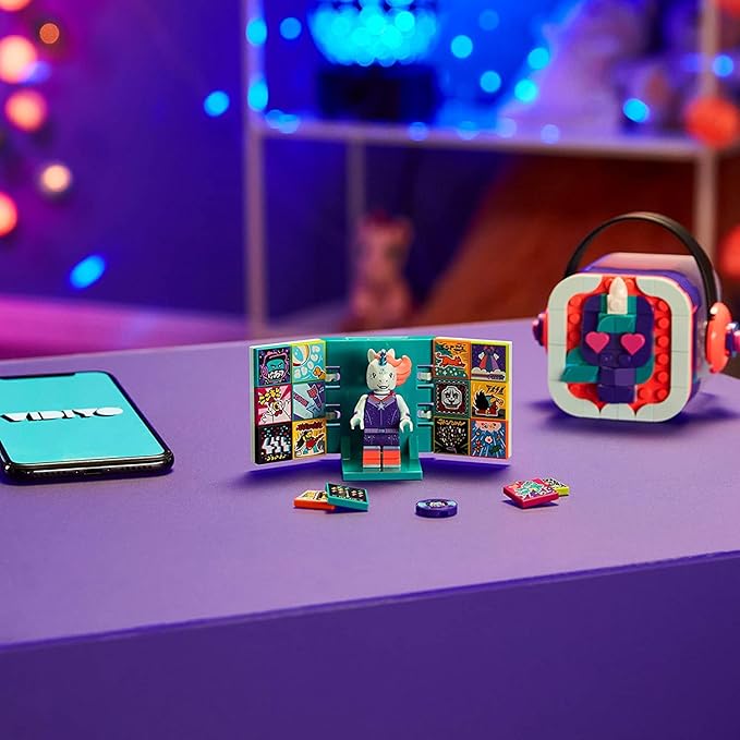 (Box Damage) Lego VIDIYO Unicorn DJ Beatbox 43106 Building Kit with Minifigure; Creative Kids Will Love Producing Music Videos Full of Songs, Dance Moves and Special Effects, New 2021 (84 Pieces)