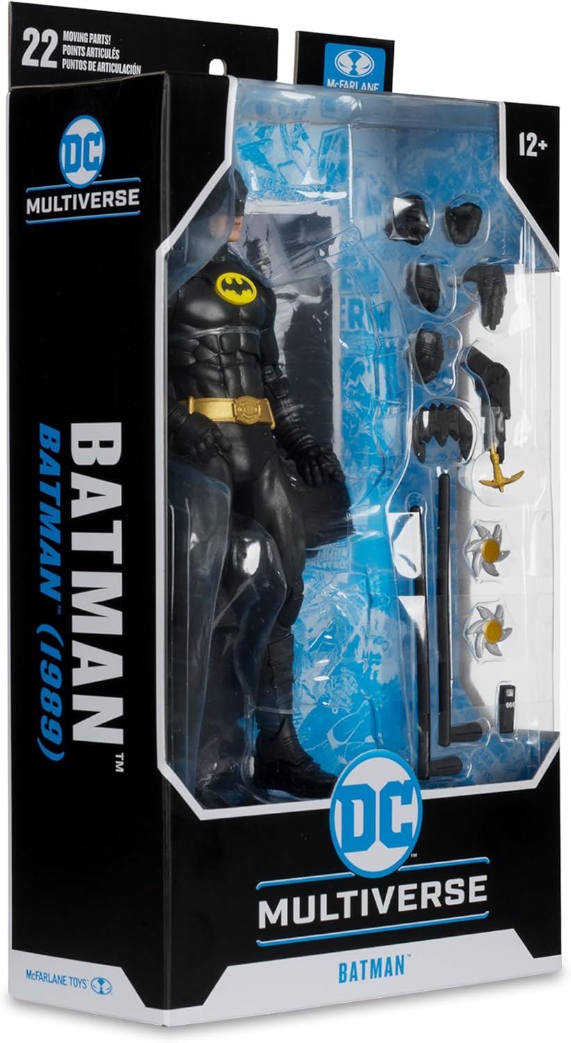 McFarlane Toys – DC Multiverse Batman (1989 Movie) 7" Action Figure – 22 Points of Articulation, Accessories Included