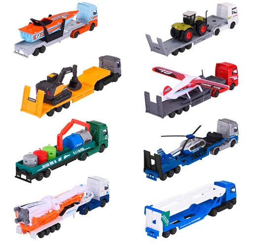 Majorette Transporter Trucks Single Pack – Multicolor Die-Cast Vehicle Set
