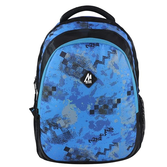 Mike School Bags Trio Backpack – 17L | Stylish & Spacious Blue Backpack