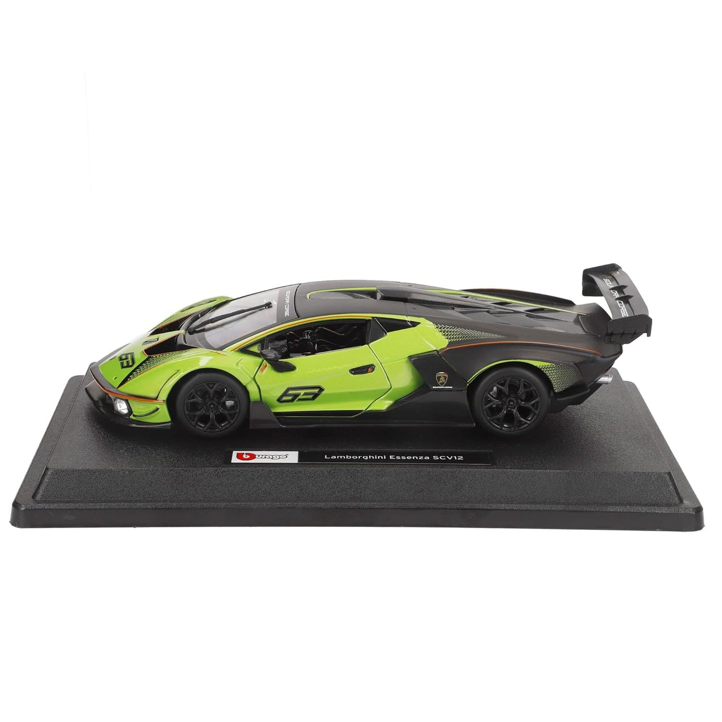 Bburago 18-28017 Lamborghini Essenza SCV12 1:24 Scale Model car, Green/Black