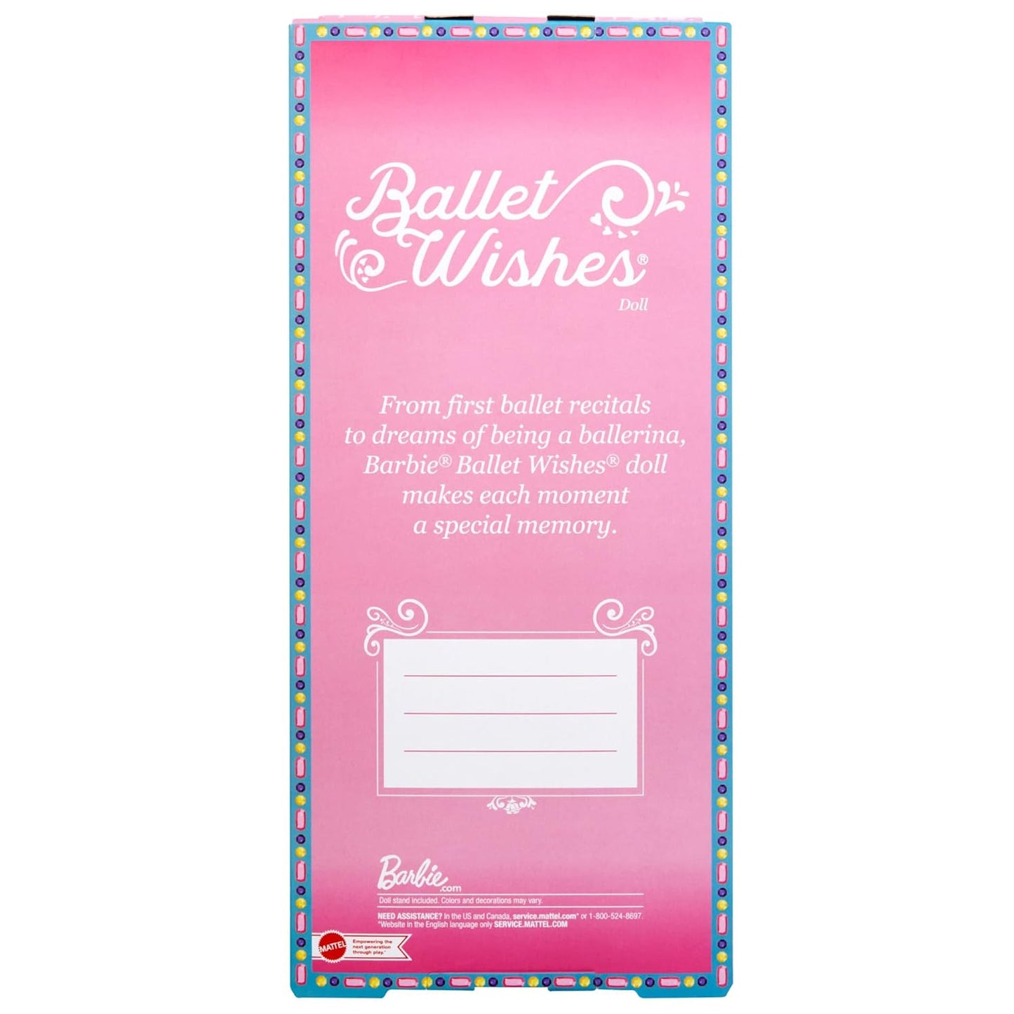 Barbie Signature Ballet Wishes™ Doll (Brunette, 12 in), Posable, Wearing Ballerina Costume, Tutu, Pointe Shoes & Tiara, Gift for 6 Year Olds and Up