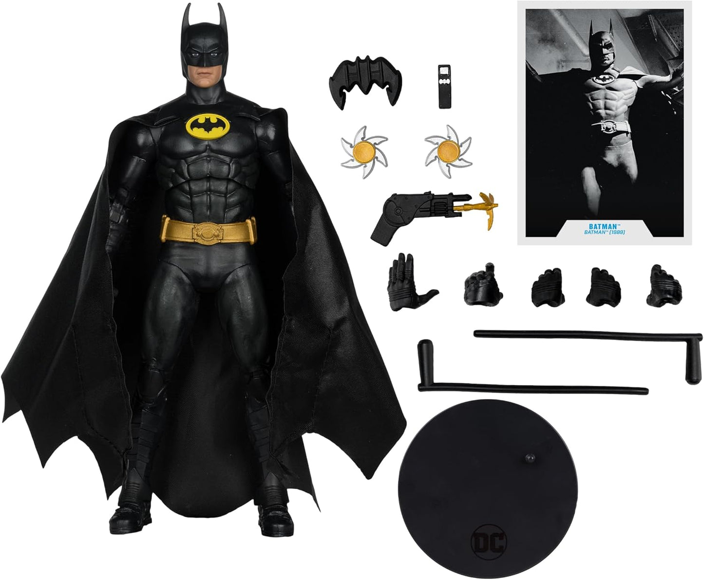 McFarlane Toys – DC Multiverse Batman (1989 Movie) 7" Action Figure – 22 Points of Articulation, Accessories Included