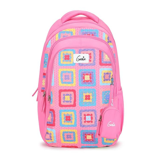 Genie Paige Backpack for Women – 19” | Lightweight, Water-Resistant & Spacious (36L) with Happy Pouch