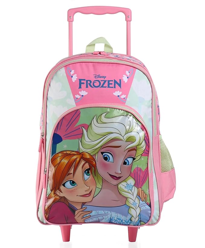 STRIDERS Frozen Elsa & Anna 16-Inch Trolley Backpack for School Perfect for 6 to 8 Years Kids