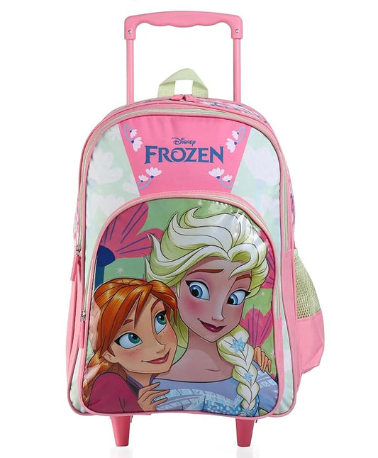 STRIDERS Frozen Elsa & Anna 16-Inch Trolley Backpack for School Perfect for 6 to 8 Years Kids