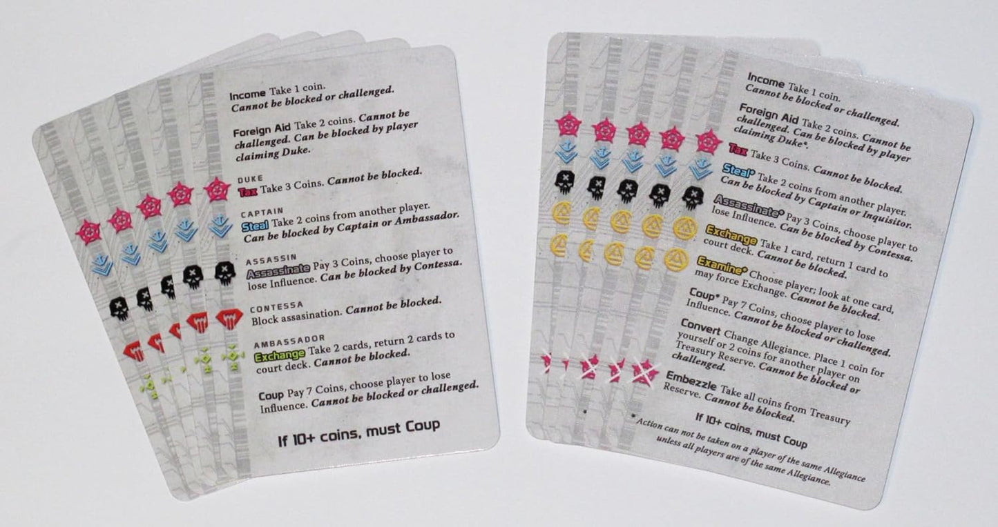 Coup Reformation Indie Board Game