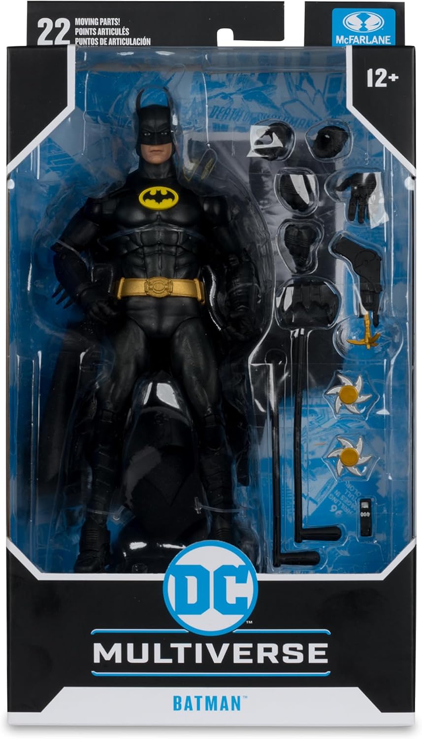 McFarlane Toys – DC Multiverse Batman (1989 Movie) 7" Action Figure – 22 Points of Articulation, Accessories Included