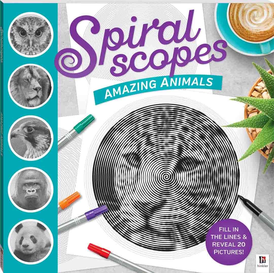 Spiralscopes: Amazing Animals – A Wild Twist on Creative Coloring (Paperback) By Hinkler