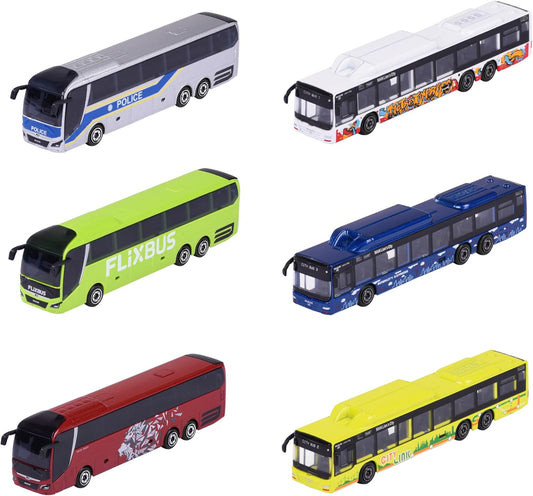 Majorette City Bus Toy – Single Pack Freewheel Bus with Metal Suspension (13 cm)