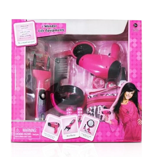 Chilbit Makeupkit for Girls Kids Children (Toy Set Salon Toy Kit Cosmetics Kits with Comb/Hair/Brush/Vanity Bag All kit for Kids Big Size for All Ages) New